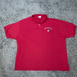 Arkansas Razorbacks Polo Shirt 2XL Red Stedman Hanes Rollin Razorbacks Embroider